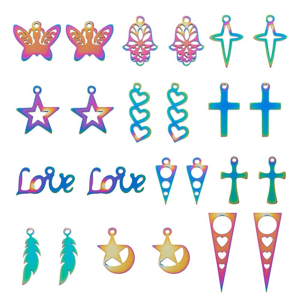 2999 Beadthoven 48Pcs Assorted Vintage Gothic Punk Charms Pendants